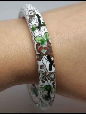 Antique Japan Enamel Cloisonne Bangle